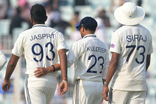 Jasprit Bumrah, Kuldeep Yadav and Mohammed Siraj | Getty