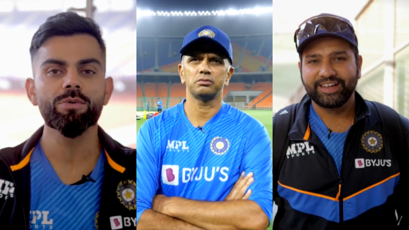 IND v WI 2022: WATCH - Rohit, Kohli, and Dravid share a special message on India's 1000th ODI