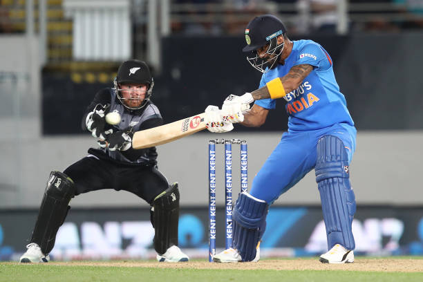 Man of the Match KL Rahul scored 57* runs in the second T20I against New Zealand. (photo - Getty)
