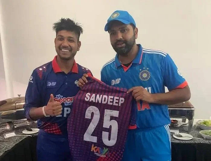 Sandeep Lamichhane and Rohit Sharma | X