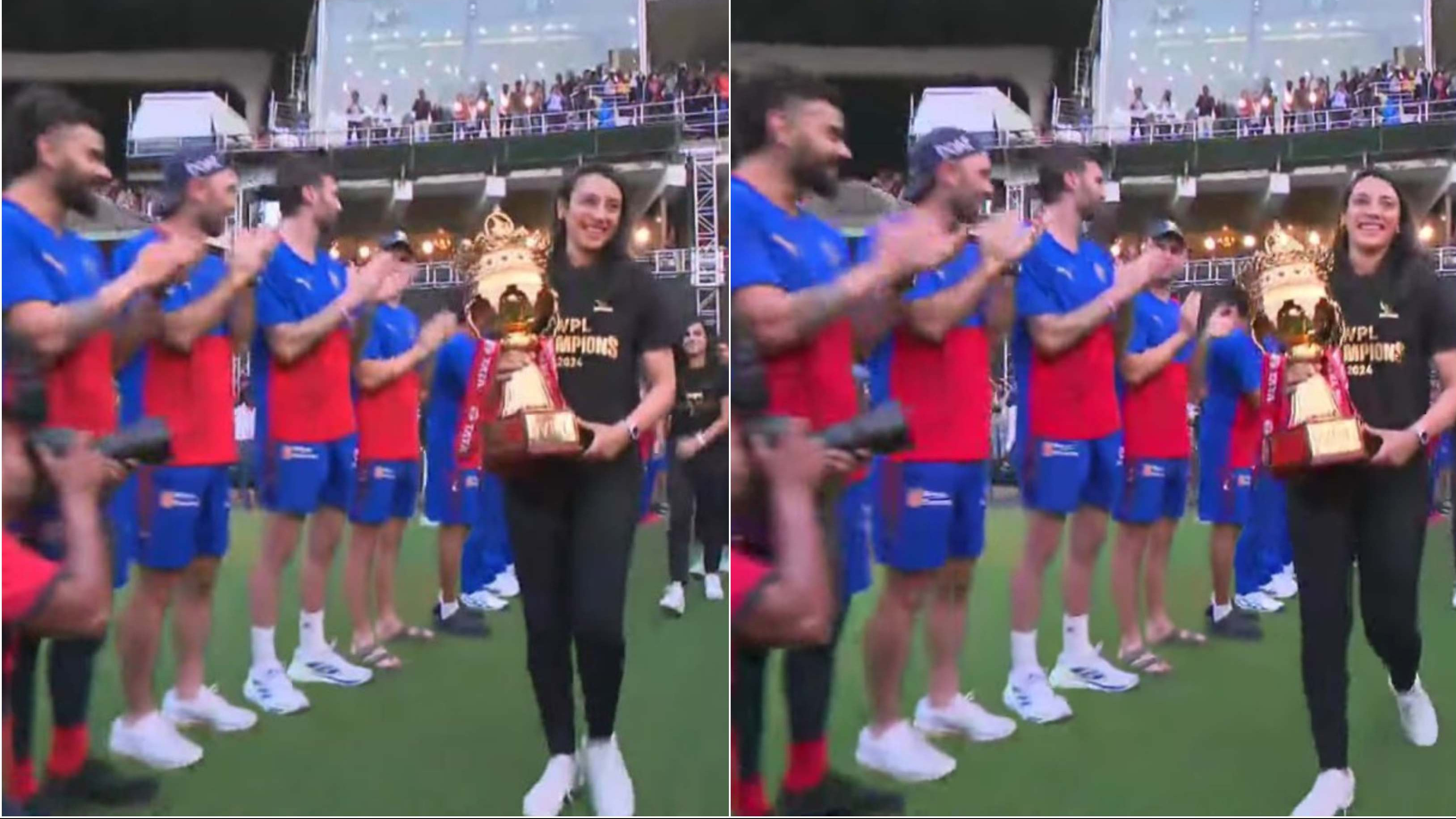 WATCH: Virat Kohli leads guard of honour for Smriti Mandhana-led RCB side after historic WPL 2024 triumph