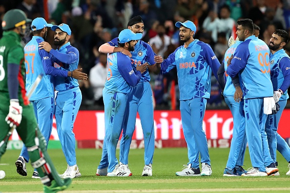 India defeated Bangladesh by 5 runs (DLS) to top the Group 2 with 6 points | Getty