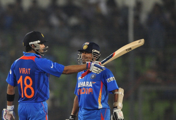 Virat Kohli and Sachin Tendulkar added 133 runs together in a chase of 330 runs | Getty
