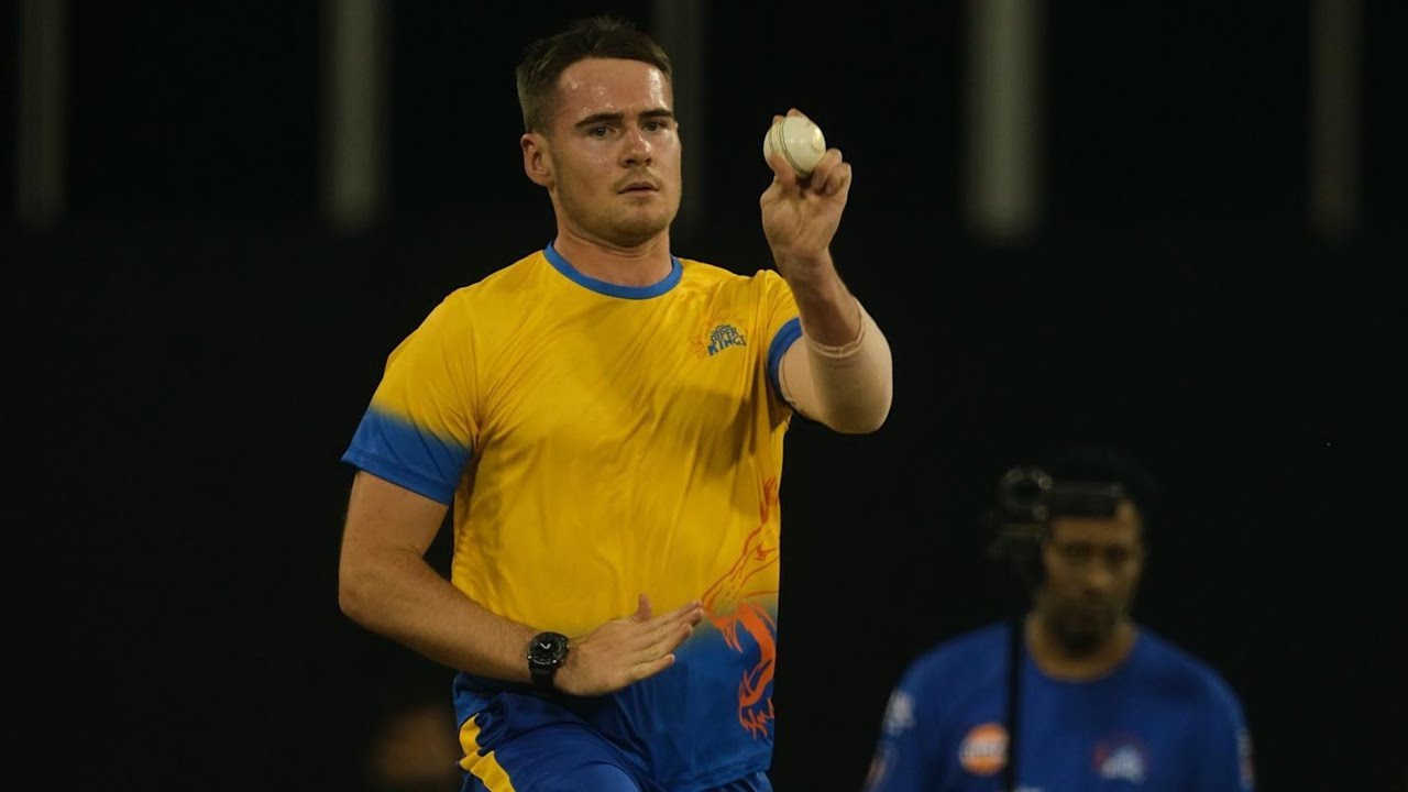 Josh Little bowling in CSK nets | CSK Twitter