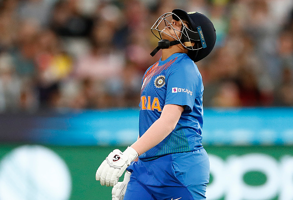 Shafali Verma returns to dugout after scoring two runs in the final | Getty