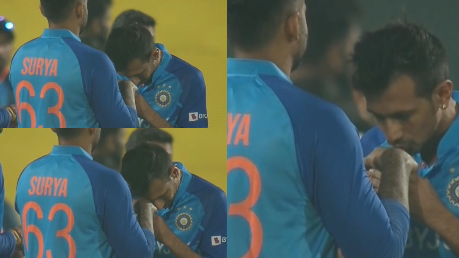 IND v SL 2023: WATCH- Chahal makes extraordinary gesture; kisses Suryakumar’s hand after match-winning ton