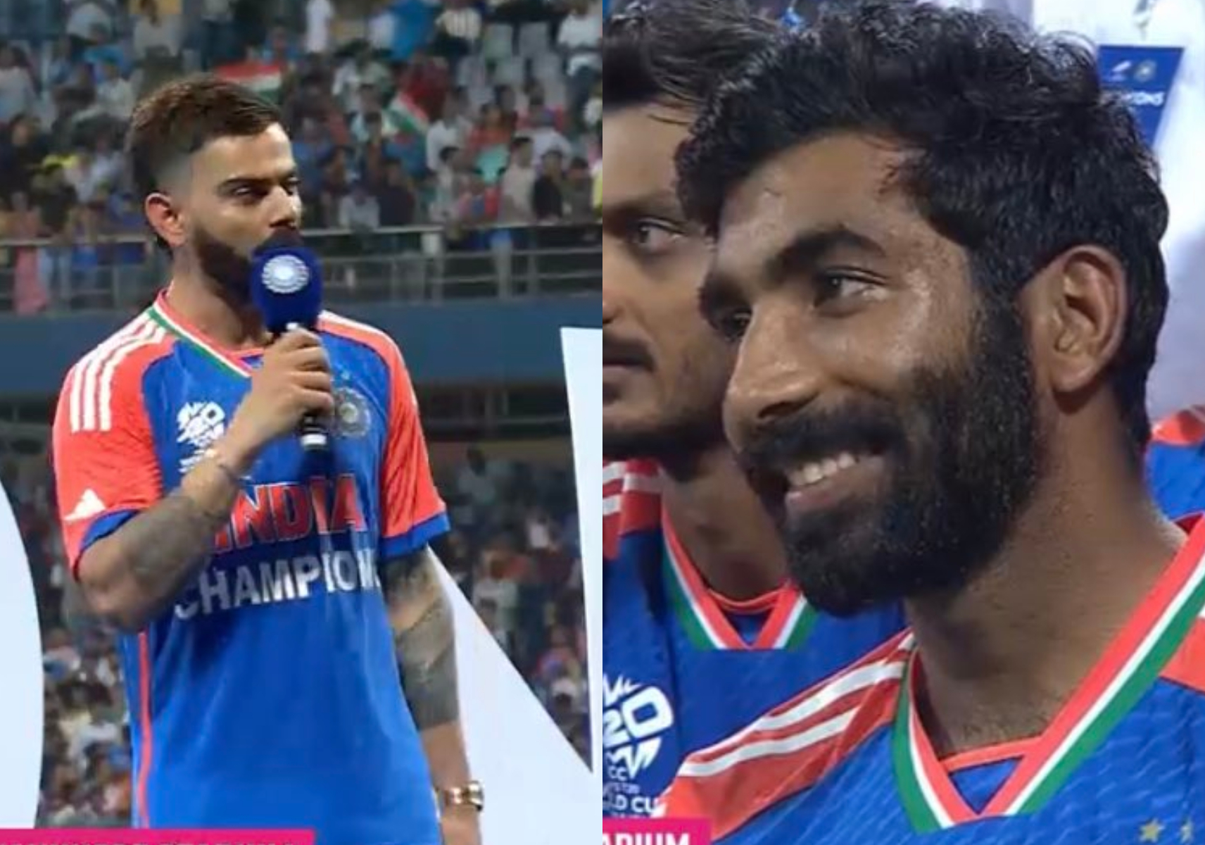 Virat Kohli lauded Jasprit Bumrah for his performance in the final of T20 World Cup | X