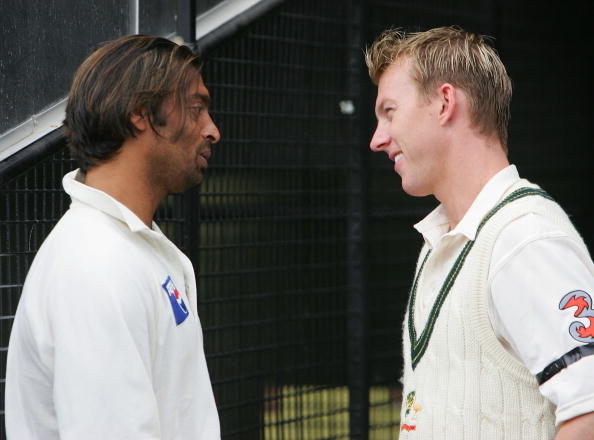 Brett Lee and Shoiab Akhtar | Getty 