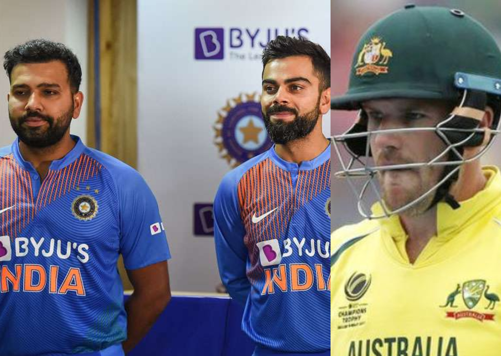 Rohit Sharma, Virat Kohli and Aaron Finch make a formidable top three | AFP and Getty