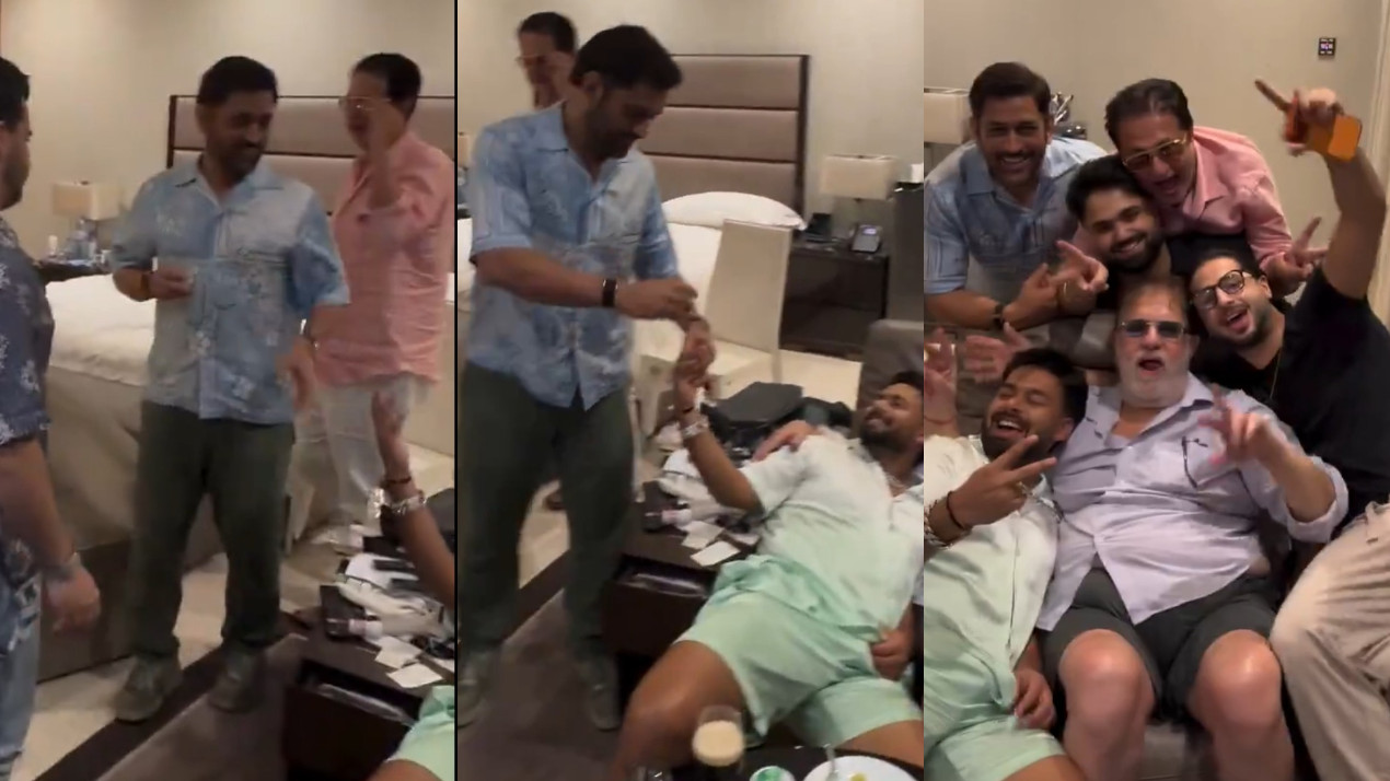 WATCH- Rishabh Pant drinking, partying with MS Dhoni and friends; Dhoni mentions smoking hookah in viral video