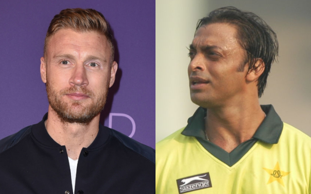 Andrew Flintoff and Shoaib Akhtar appeared together for Talk Sports podcast | Getty Images