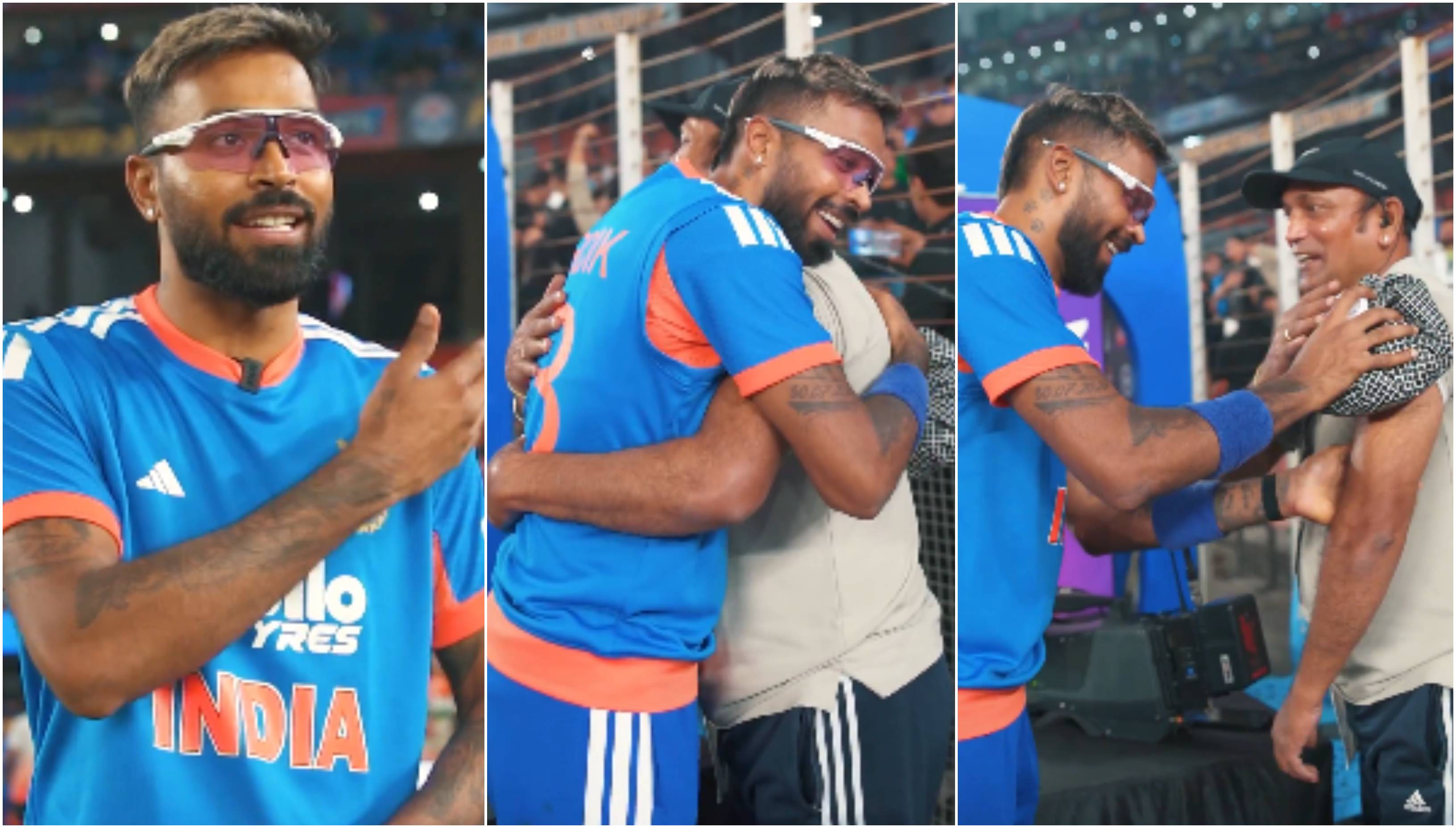 Hardik Pandya met the cameraman after the fifth T20I | BCCI