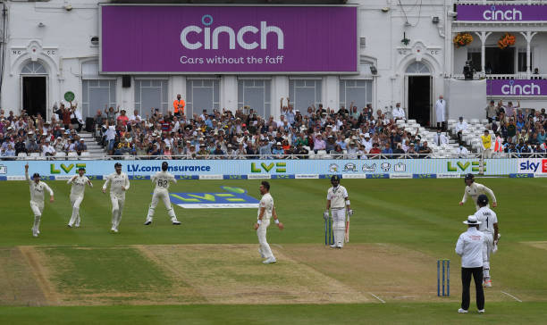 Scenes after Anderson dismissed Kohli for a first ball duck | Getty 