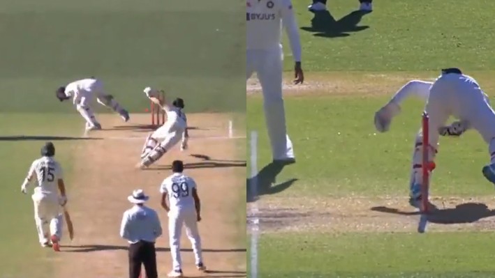 AUS v IND 2020-21: WATCH - Wriddhiman Saha comes up with a 'Dhoni-esque' run-out