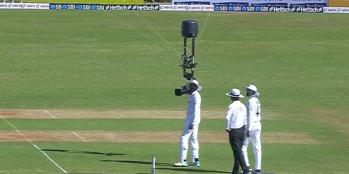 Spider-cam was stuck near the pitch | BCCI