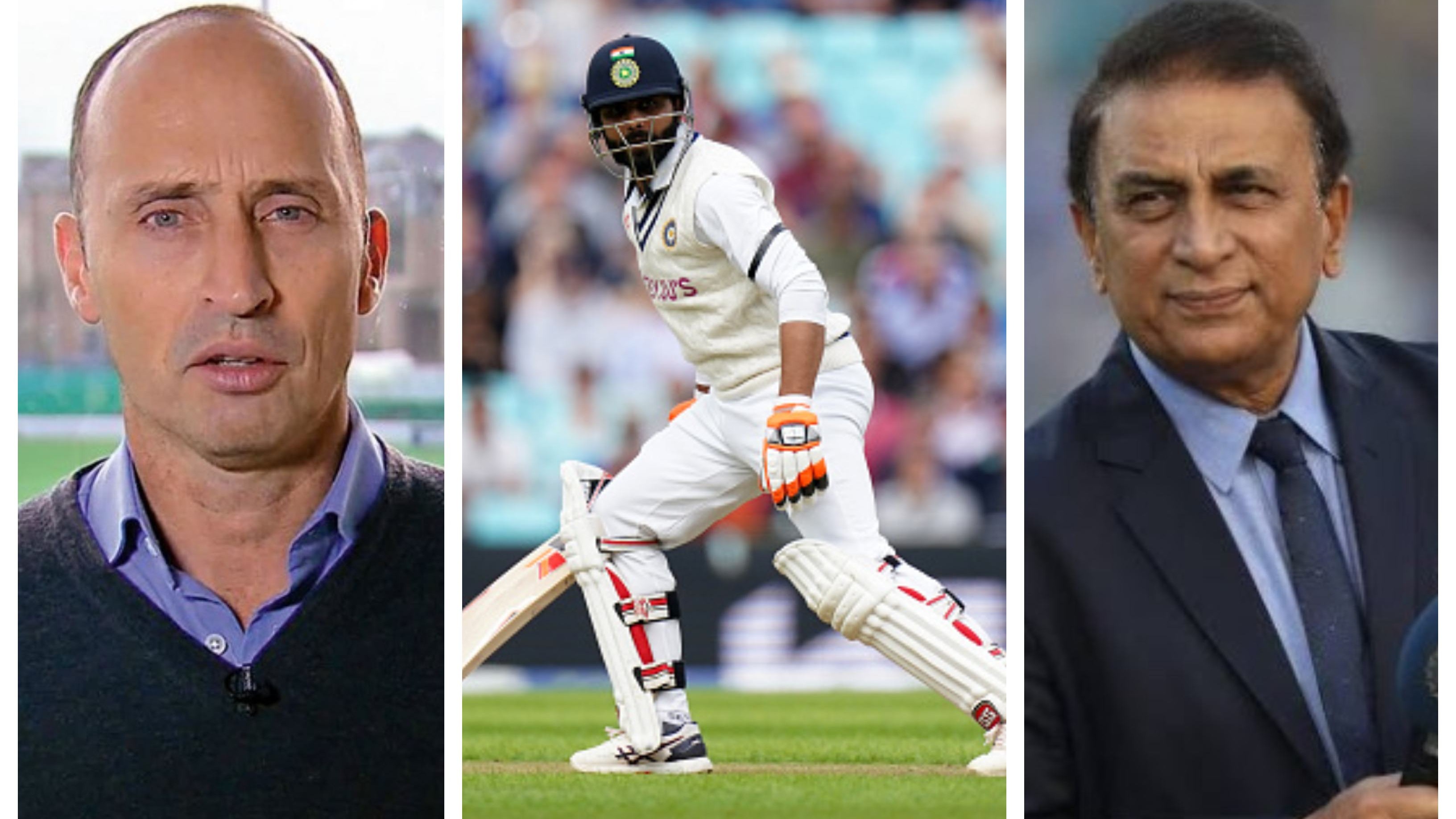 ENG v IND 2021: Nasser Hussain, Sunil Gavaskar react as Jadeja bats ahead of Rahane on Day 1 at the Oval