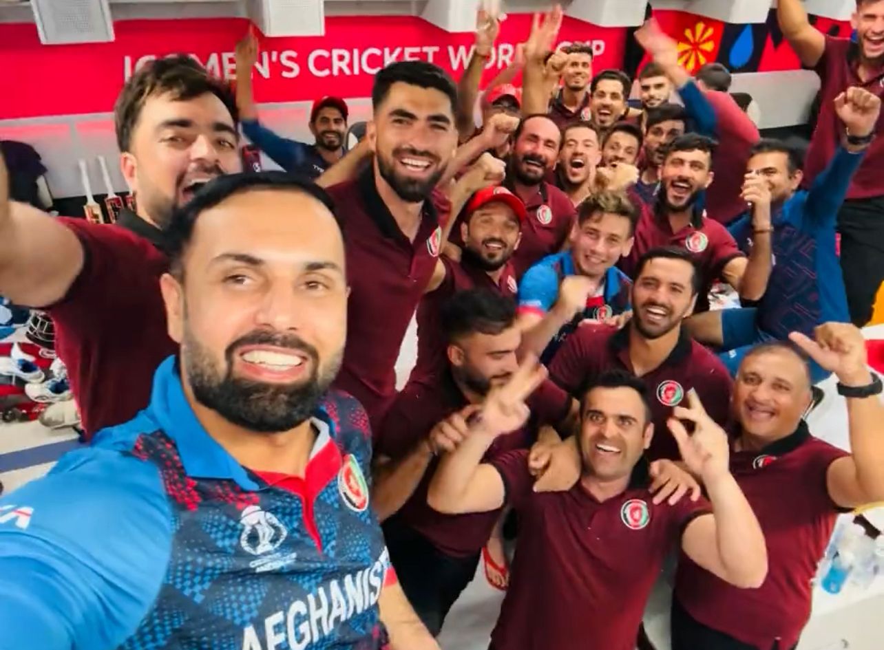 Afghanistan celebrate win over Pakistan | X