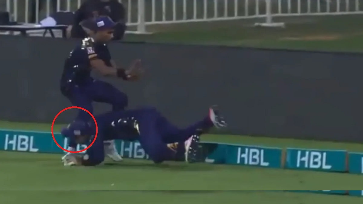Faf du Plessis collided with Mohammad Hasnain | Screengrab