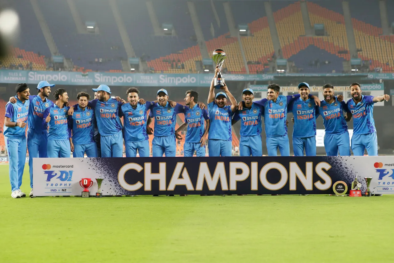 India won the third T20I by a record 168 runs and pocketed the series 2-1 | BCCI