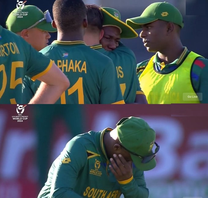 South African players in tears after losing U19 WC semi-final to India | X