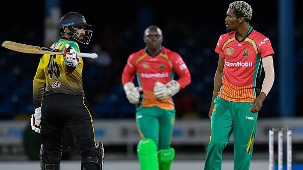 CPL 2020: Jamaica Tallawahs' Asif Ali fined for swinging bat at Guyana bowler Keemo Paul