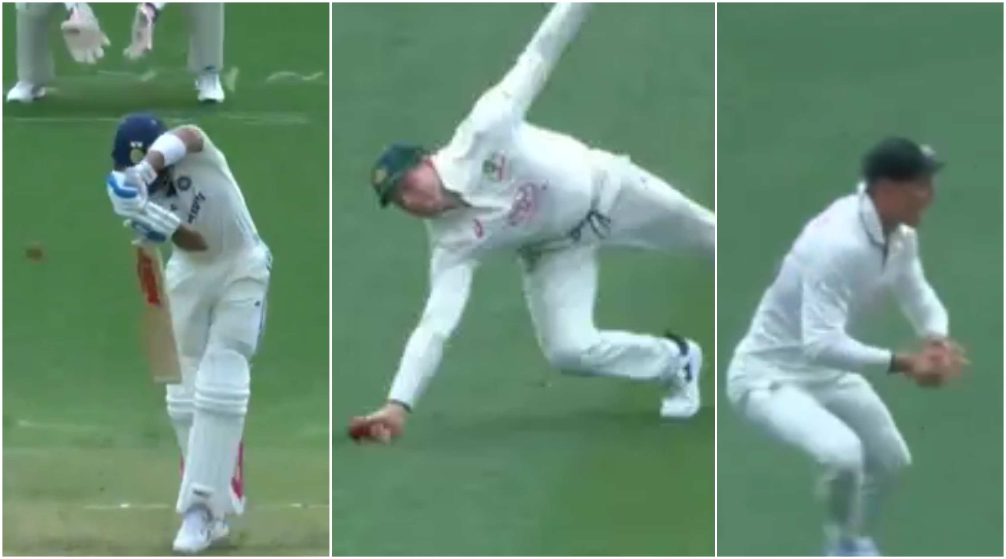 TV umpire ruled that the ball grazed the ground before Smith lobbed it in the air | Screengrab