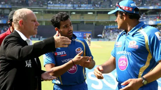 Rohit Sharma and Anil Kumble of MI | X