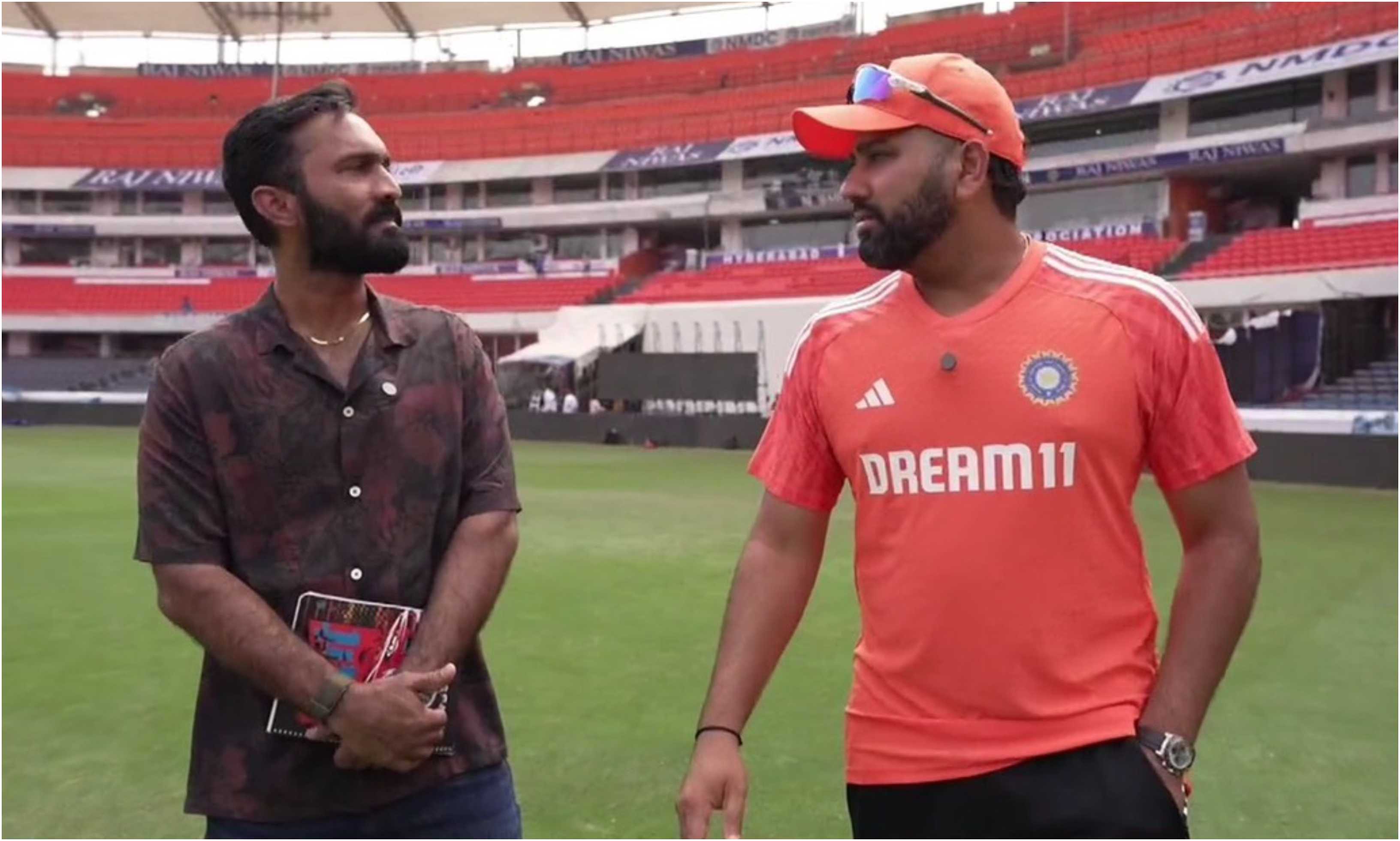 Rohit Sharma speaking to Dinesh Karthik | JioCinema