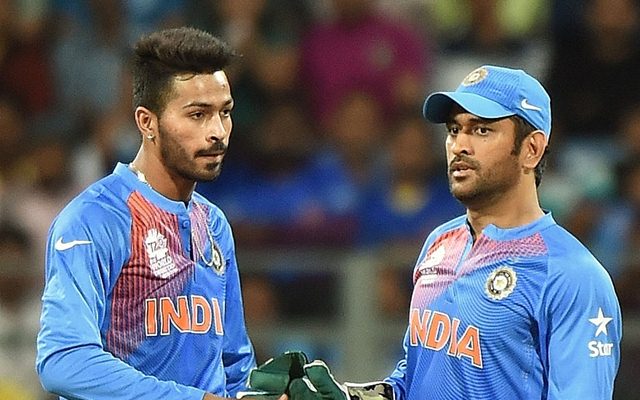 Hardik Pandya and MS Dhoni | AFP