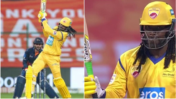 Abu Dhabi T10 2021: WATCH - Chris Gayle registers joint-fastest T10 fifty; scores 22-ball 84*