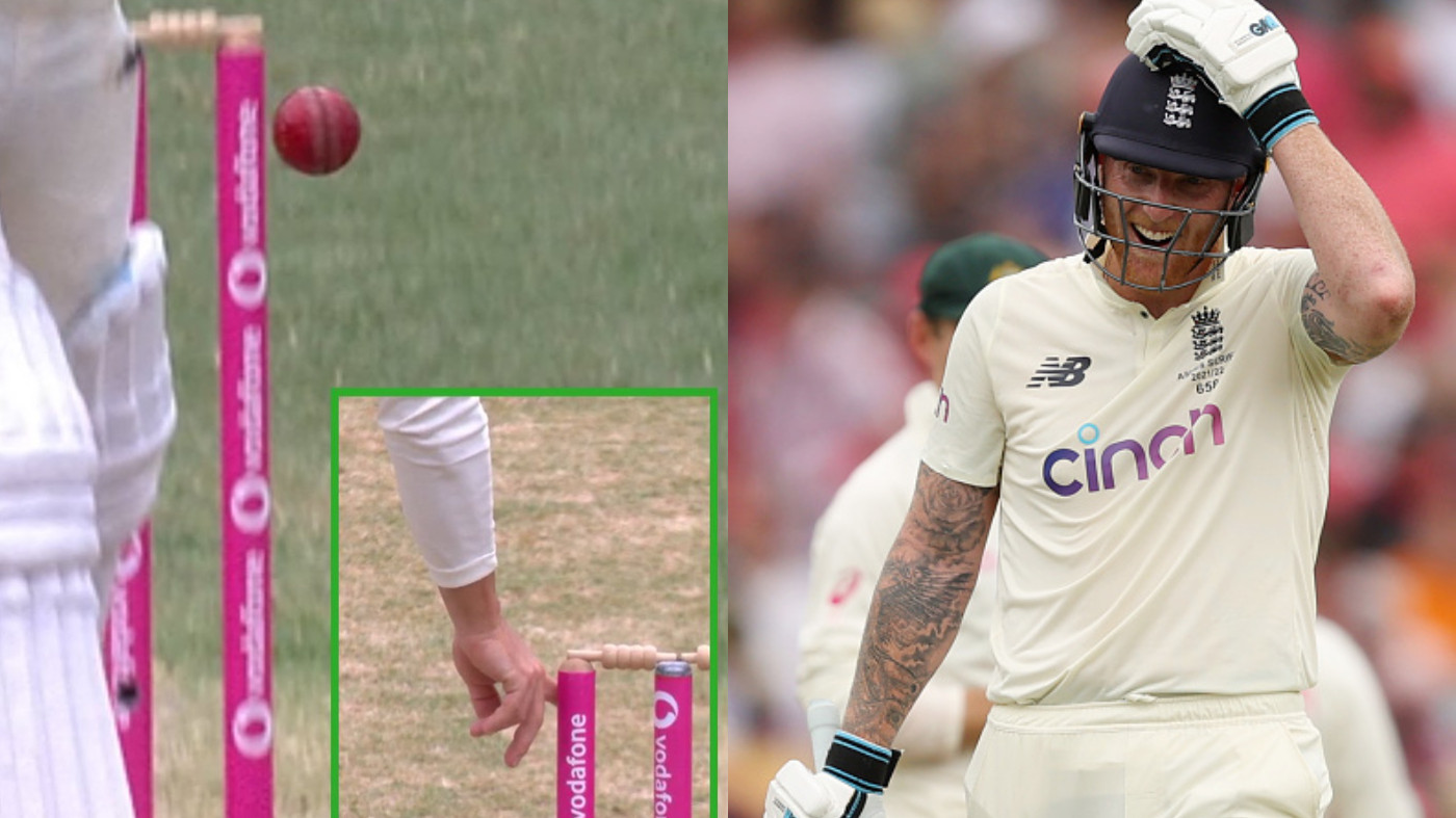 Ashes 2021-22: WATCH - Stokes gets lucky after bails remain unmoved despite ball hitting the stumps