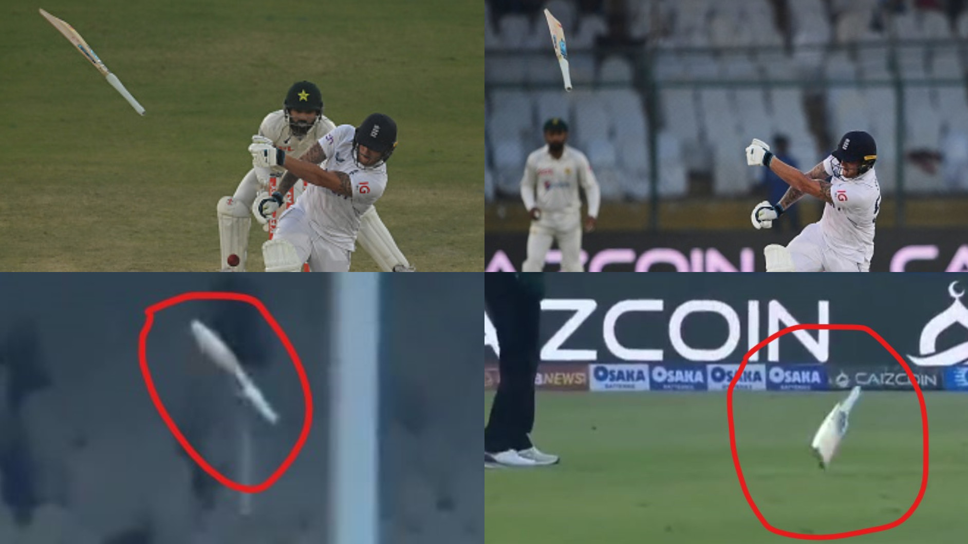 PAK v ENG 2022: WATCH- Ben Stokes’ bat goes flying trying to hit a six; Twitterverse reacts hilariously