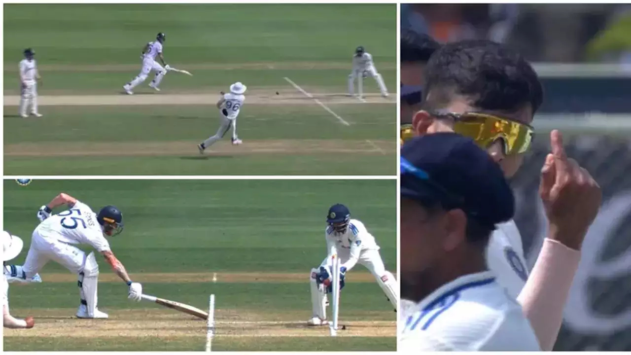 Ben Stokes' run out by Shreyas Iyer | X