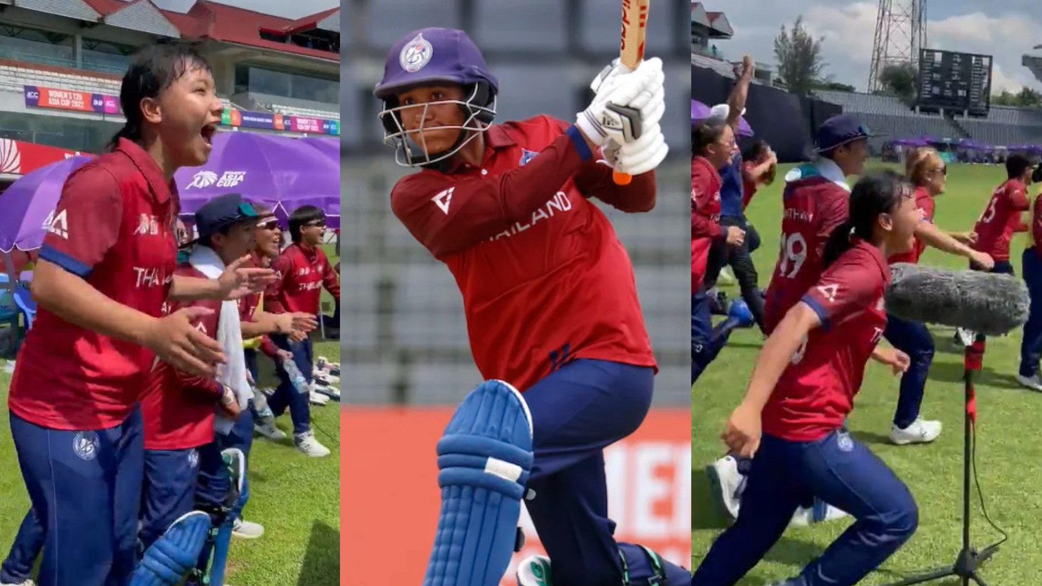 WATCH- Thailand players’ joyous celebration after defeating Pakistan in Women’s Asia Cup T20 2022