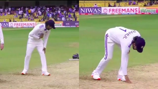 IND v NZ 2024: WATCH- KL Rahul touches Bengaluru pitch in respect; Fan reveals real meaning behind the gesture