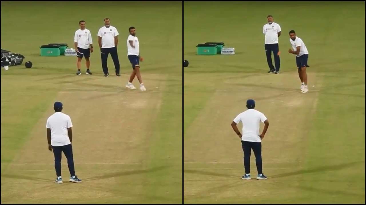 R Ashwin bowling left hand spin | Twitter