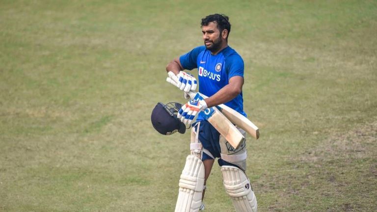 Rohit Sharma during the practice session in Delhi on Friday | PTI