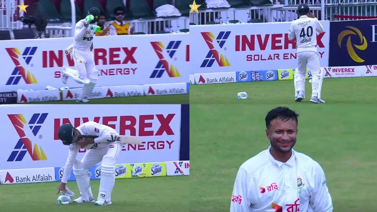 PAK v BAN 2024: WATCH- Abrar Ahmed rushes to crease to not get timed out; Shakib Al Hasan’s hilarious reaction goes viral