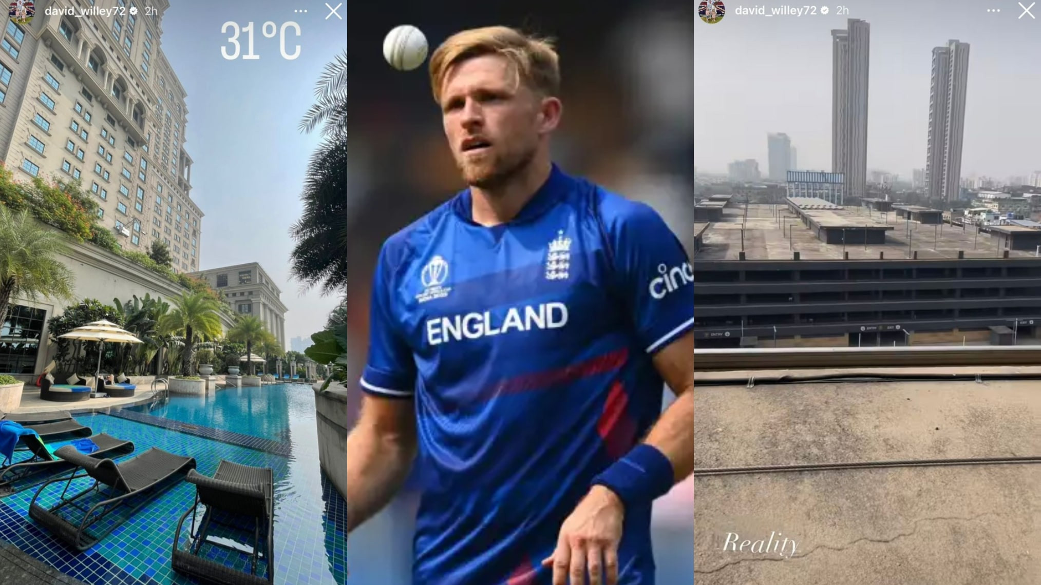 CWC 2023: Fans slam David Willey after his “don’t be fooled” Instagram stories show two different scenes of Kolkata