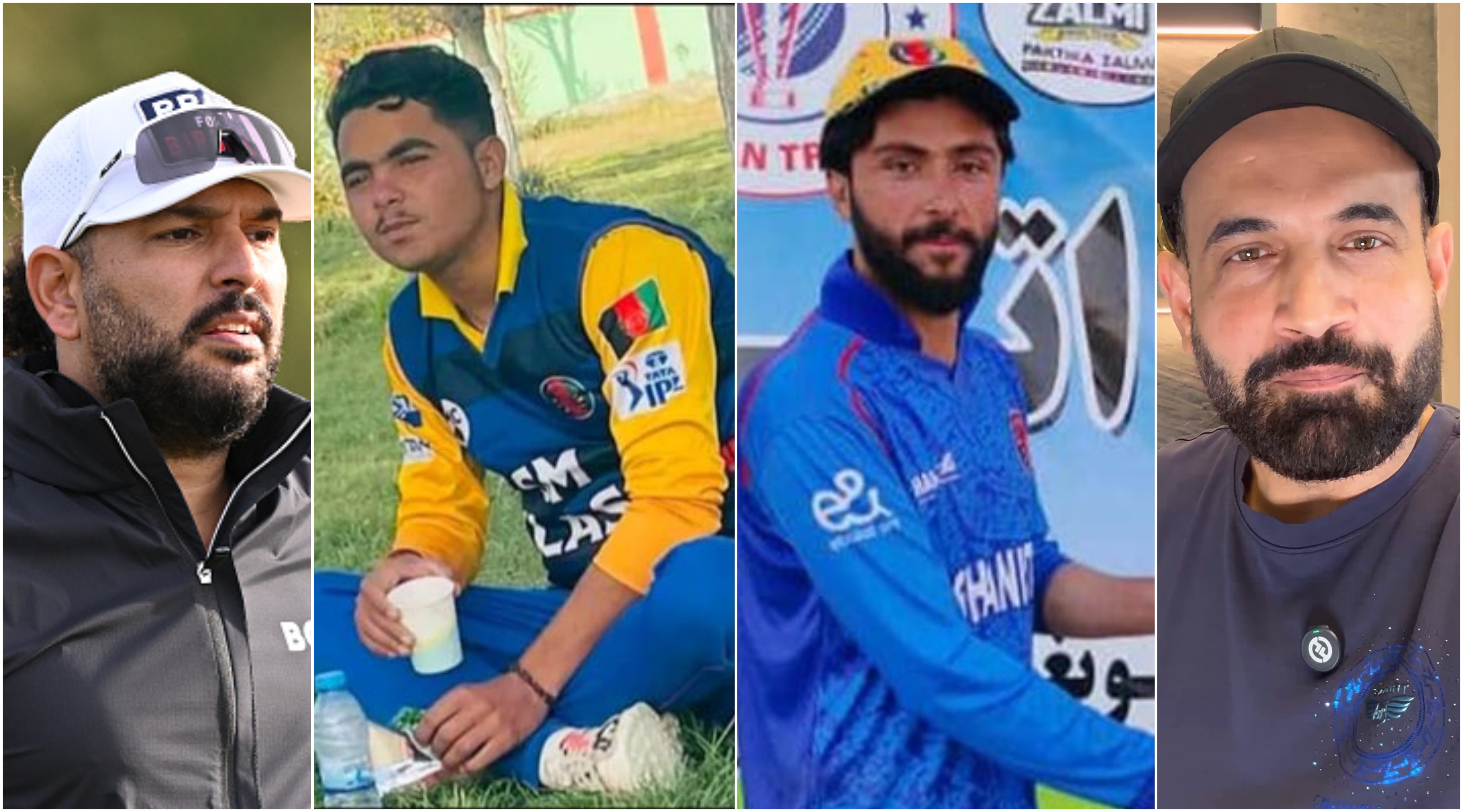 Yuvraj Singh and Irfan Pathan expressed grief over the killing of Afghan cricketers by Pakistan airstrikes | X