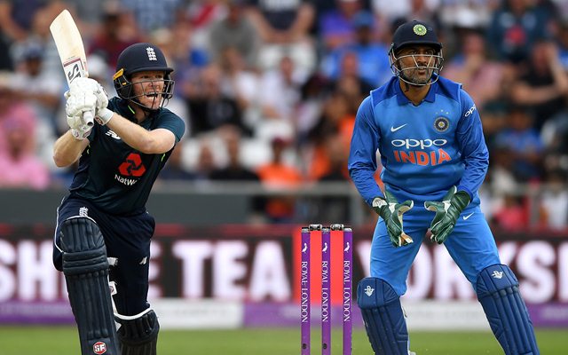 Eoin Morgan and MS Dhoni | Getty