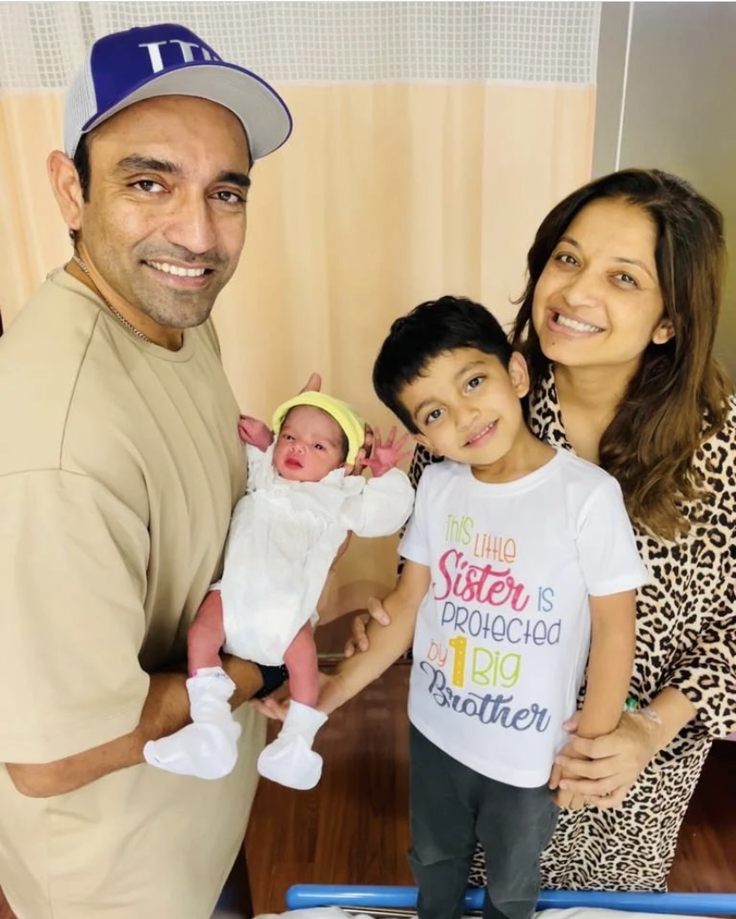 Robin Uthappa with his family | Instagram 