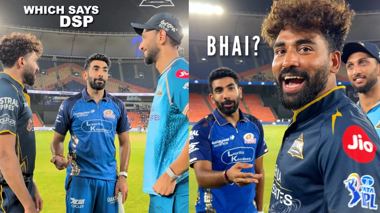 IPL 2026: WATCH- ‘No police car saying DSP’- Bumrah teases Siraj after GT v MI game; Siraj responds with ‘ghar ki yaad nahi aayee’