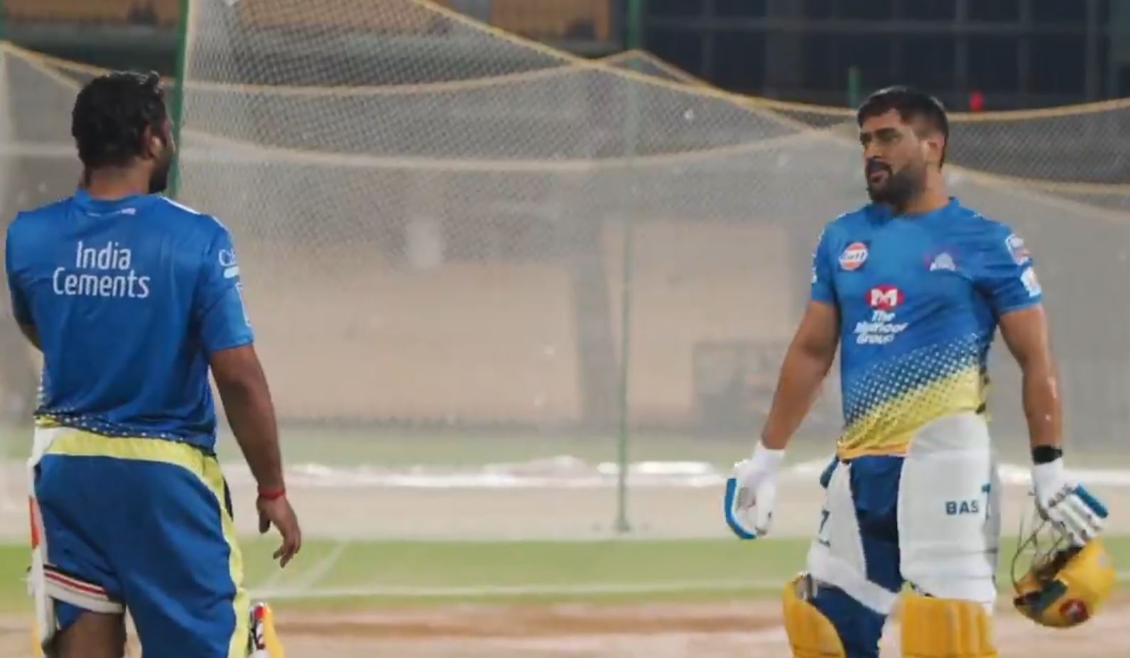 MS Dhoni during the CSK camp | CSK Twitter