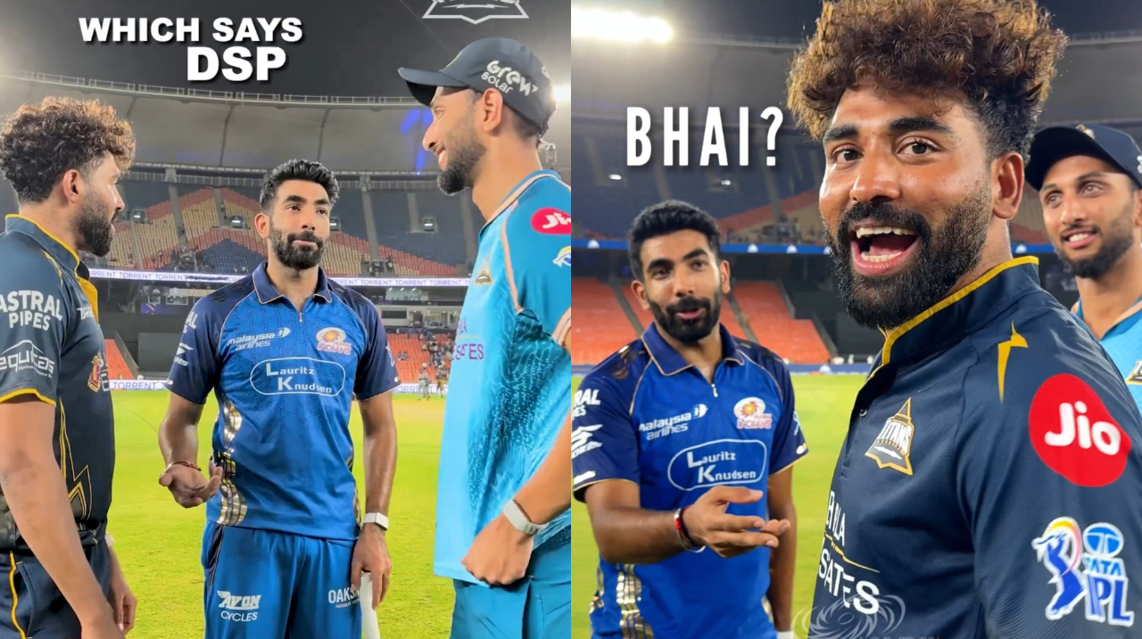 Jasprit Bumrah and Mohammed Siraj's epic banter | GT and MI X