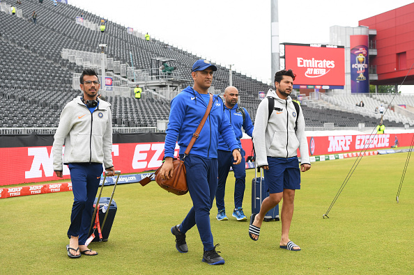 MS Dhoni, Yuzvvendra Chahal, and Kuldeep Yadav | GETTY