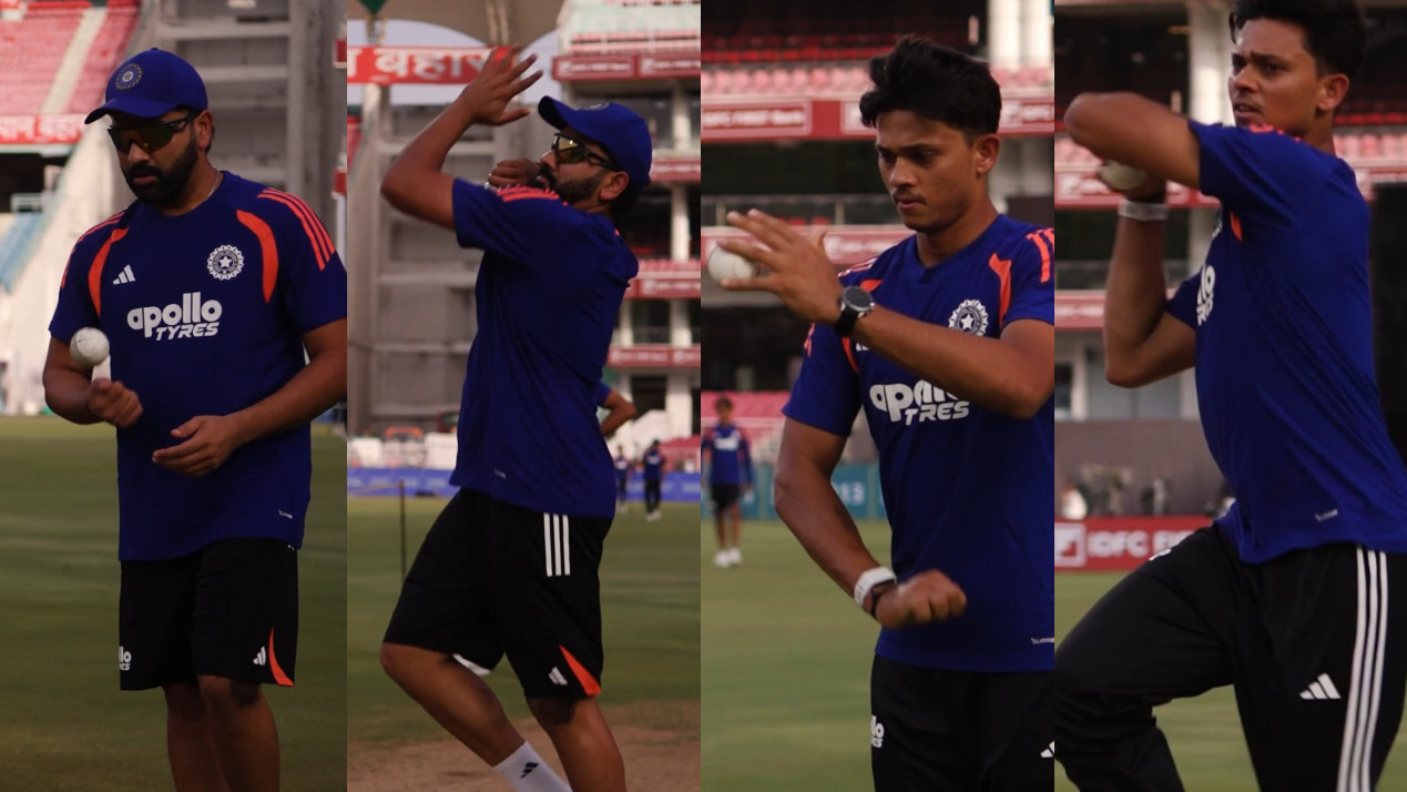 IND v AFG 2026: WATCH- Rohit Sharma and Yashasvi Jaiswal show off their spin skills in nets before Lucknow ODI