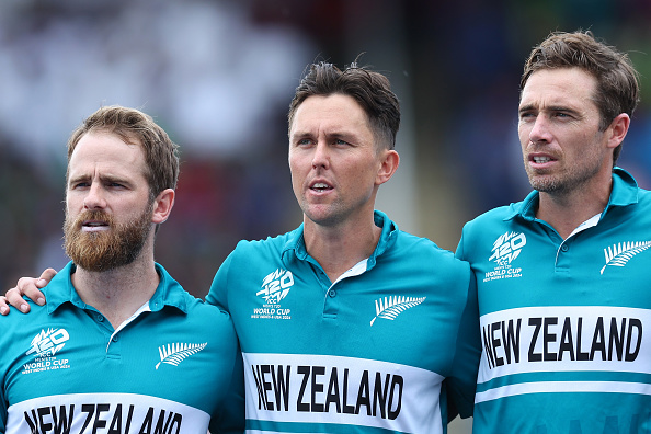 Kane Williamson, Trent Boult and Tim Southee | Getty