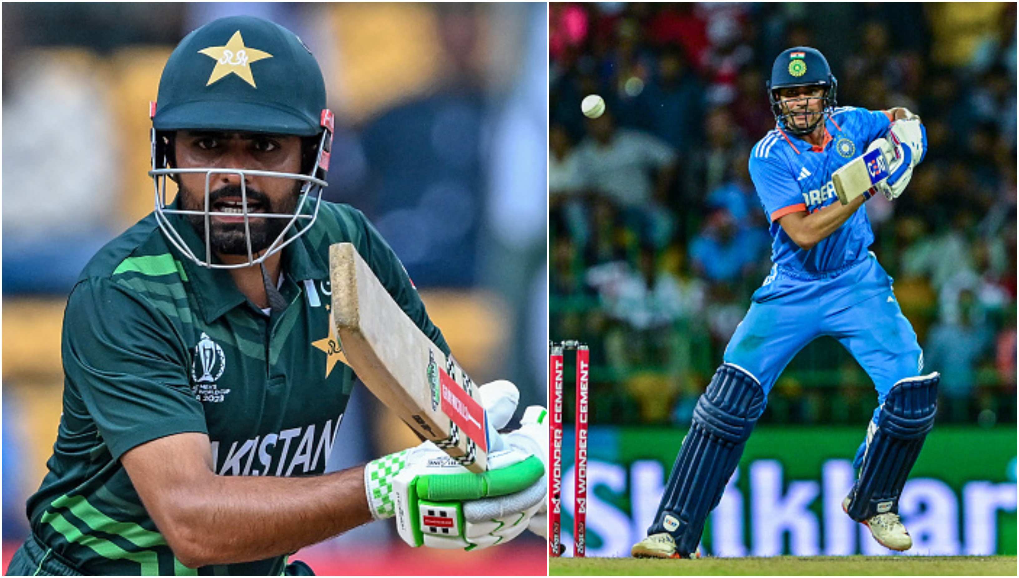 Babar Azam and Shubman Gill | Getty