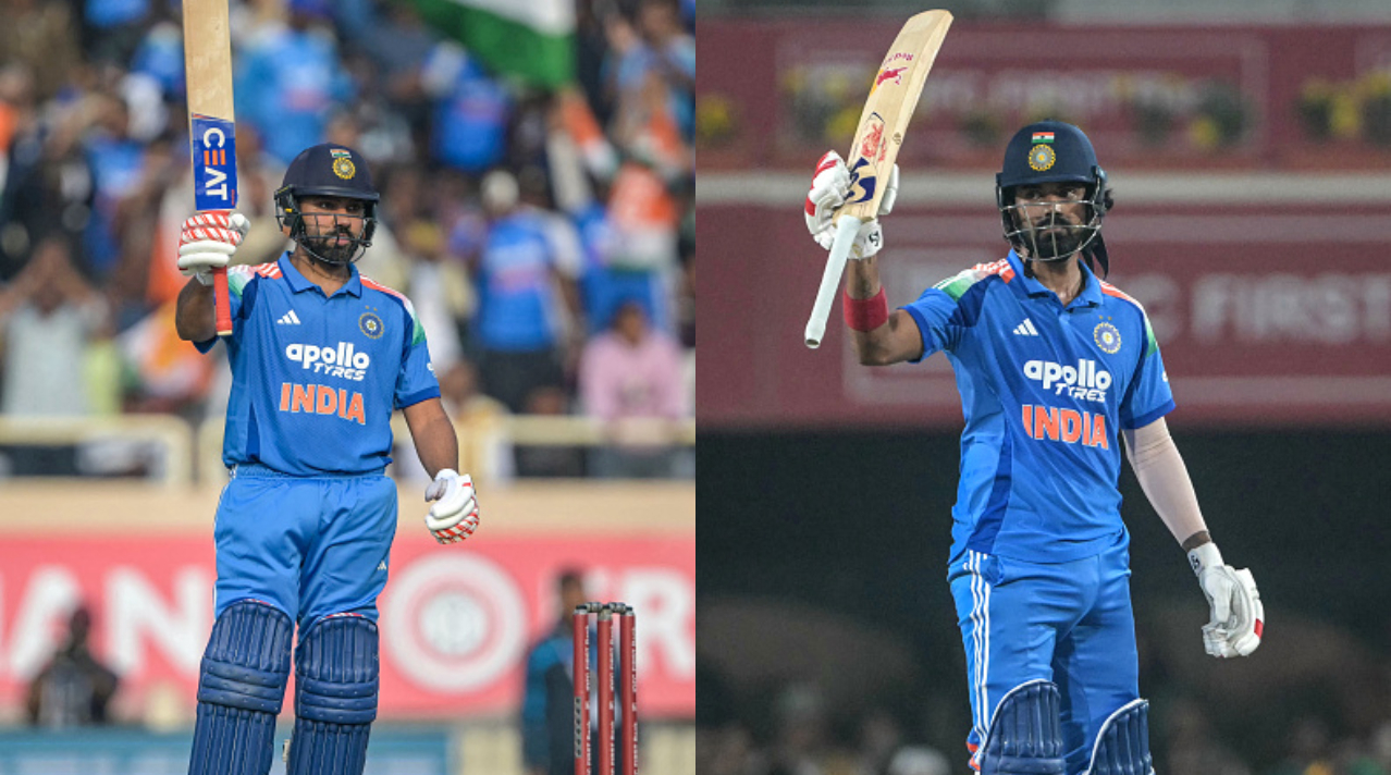 Rohit Sharma and captain KL Rahul hit fifties | Getty